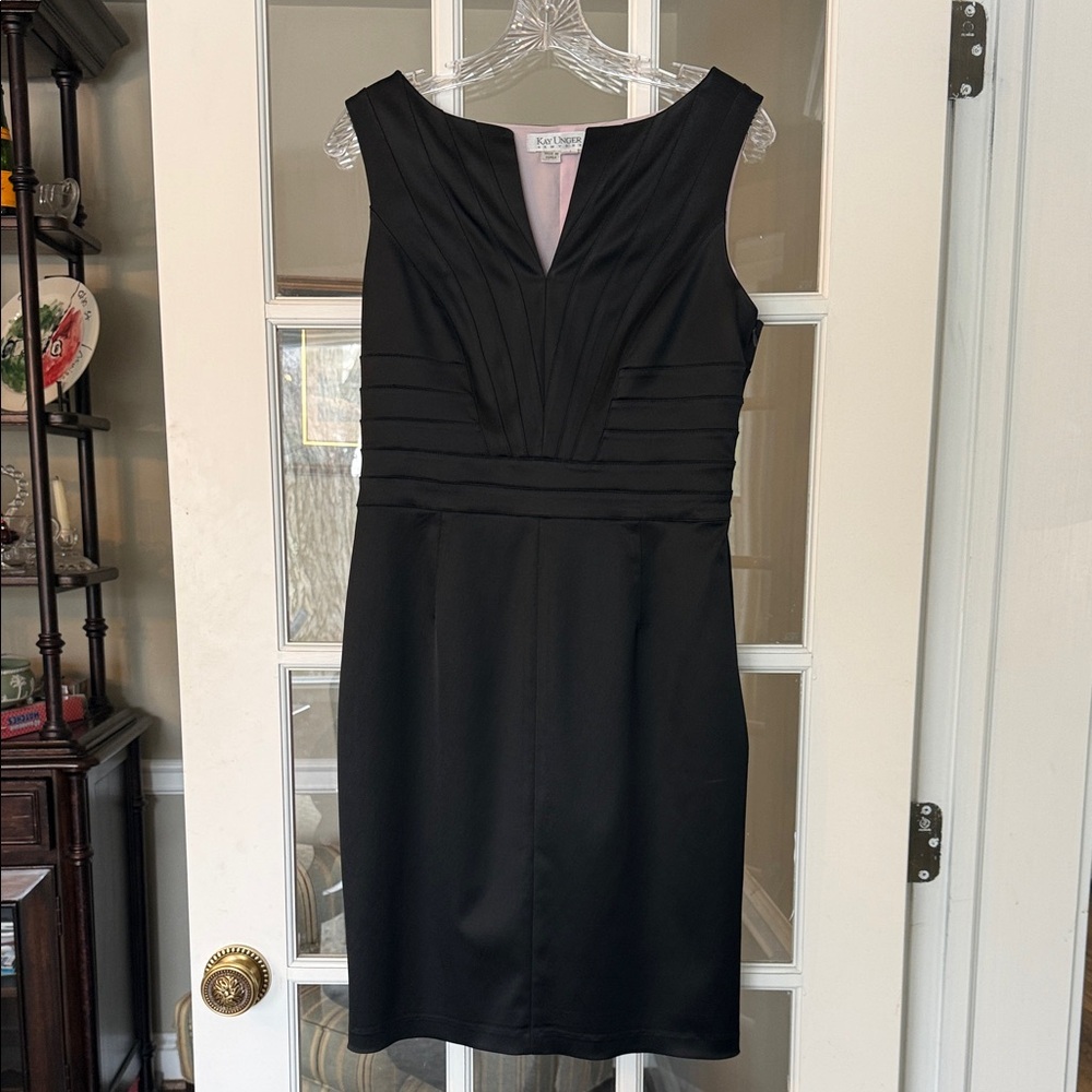 Little Black Dress Size 10 Corset style Kay Unger Charity Free Shipping LBD EUC